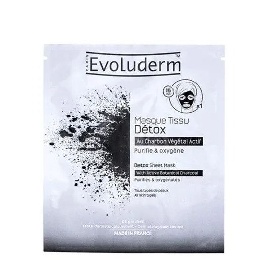 Evoluderm Detox Sheet With Active Botanical Charcoal
