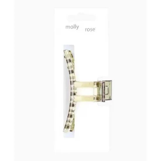 Molly And Rose Coloured Transparent Curved Clamp 8725a