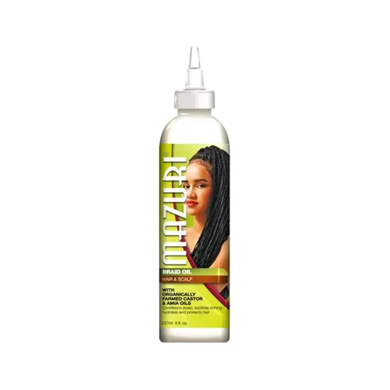 Mazuri Braid Oil For Hair & Scalp With Castor & Amla Oils