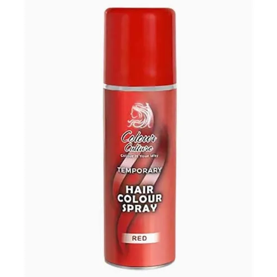 Colour Culture Temporary Red Colour Hair & Body Glitter Spray