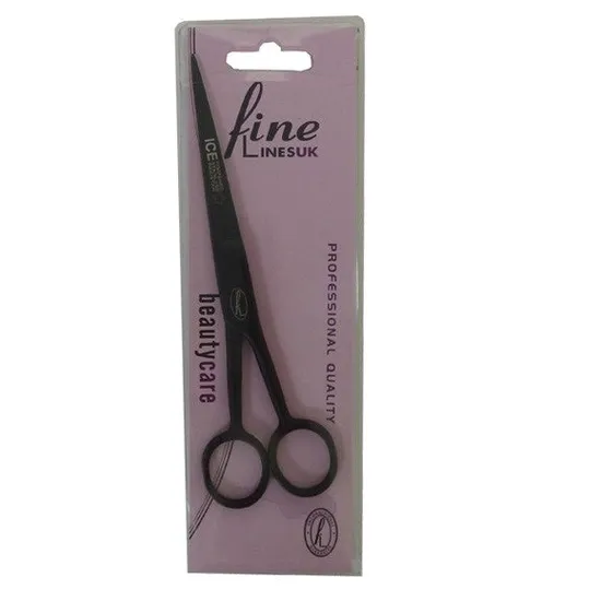 Fine Lines UK Barber Scissors Stainless Steel Black