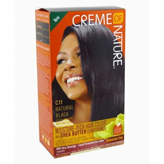 Creme Of Nature Moisture Rich Hair Colour With Shea Butter Conditioner C11 Natural Black