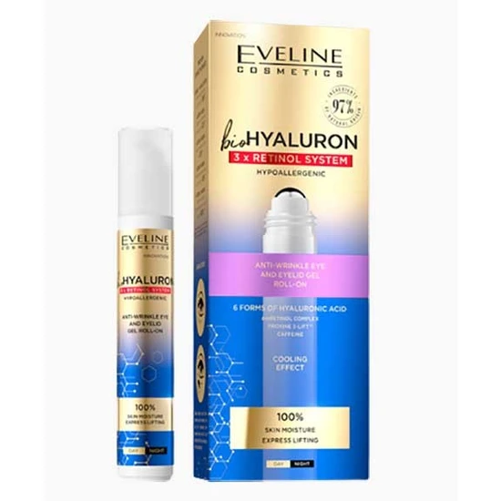 Eveline Bio Hyaluron Anti Wrinkle Eye & Eyelid Gel Roll On