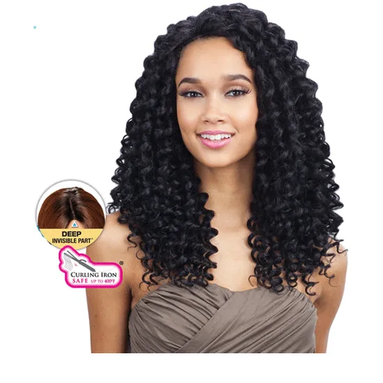 Shake N Go Freetress Equal Lace Front Deep Invisible Part Synthetic Plush Curl Wig