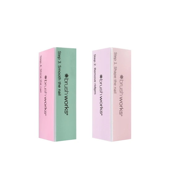 Brushworks Pastel Nail Buffing Blocks 2 Pack
