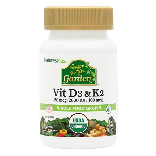 Nature's Plus Source Of Life Garden Vitamin D3 & K2 Capsules