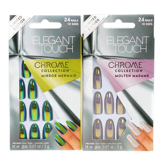 Elegant Touch 2 x Elegant Touch Chrome Collection False Nails