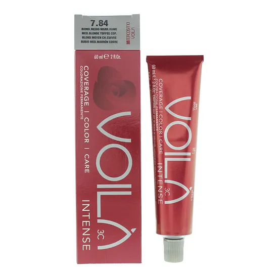 Women's Intercosmo Voilà 3C Intense 7.84 Blonde Toffee Copper Hair Colour 60Ml Cream/Light Medium - Image 4