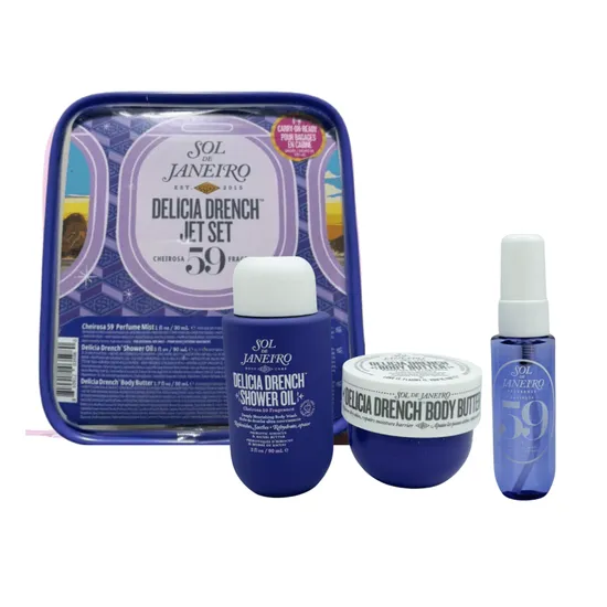 Sol de Janeiro Delicia Drench Jet Gift Set 30ml Perfum Mist + 90ml Shower Oil + 50ml Body Butter