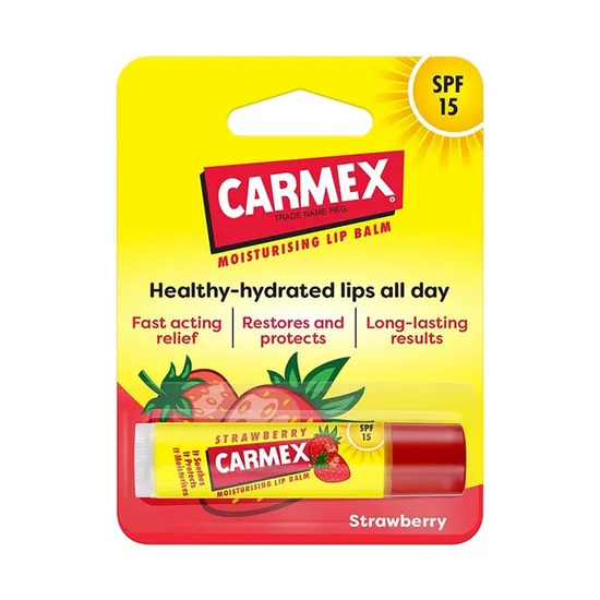 Carmex Strawberry Click Stick Lip Balm SPF 15