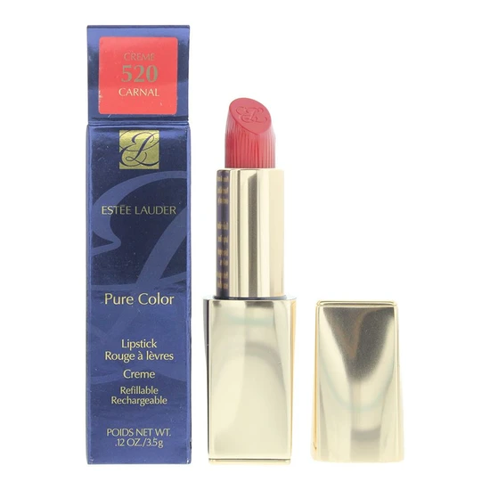 Estee Lauder Pure Color Creme Lipstick - 520 Carnal By For Women - 0.12 Oz Lipstick (Refillable) - Image 3