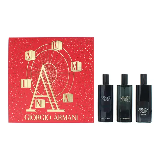 Giorgio Armani Code Pour Homme Gift Set Eau De Toilette 15ml + Eau De Parfum 15ml + Parfum 15ml