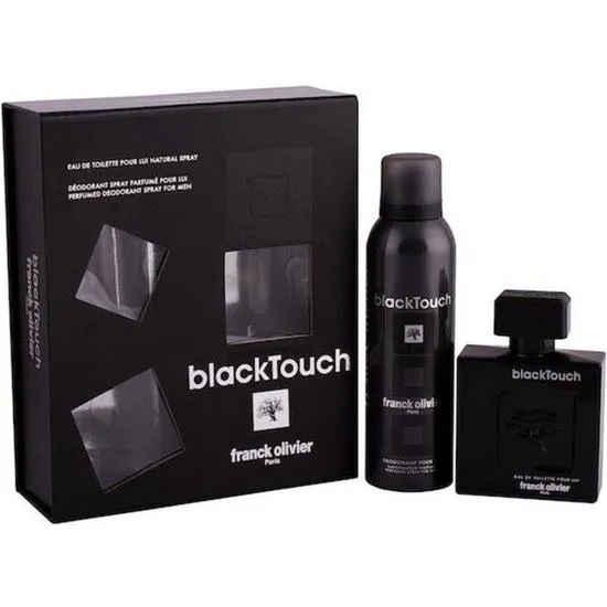 Franck Olivier Black Touch 100ml Eau De Toilette + 250ml Deodorant Coffret Set