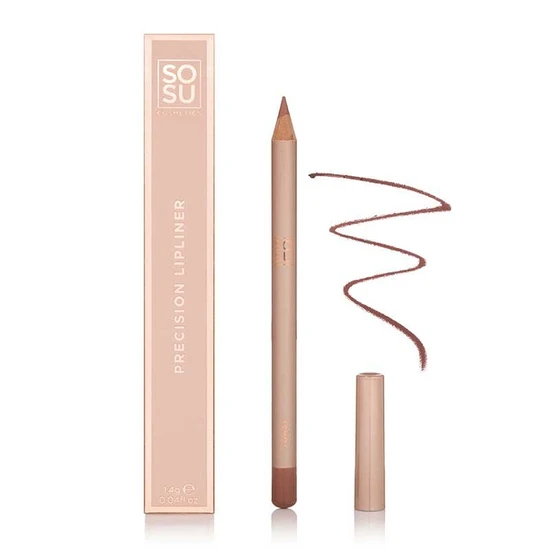 SOSU Cosmetics Precision Lip Liner Toast - Long-Lasting Lip Liner Pencil with Vitamin E, Defines Lips and Creates Volume, Perfect for Natural and Elegant Looks - Image 3