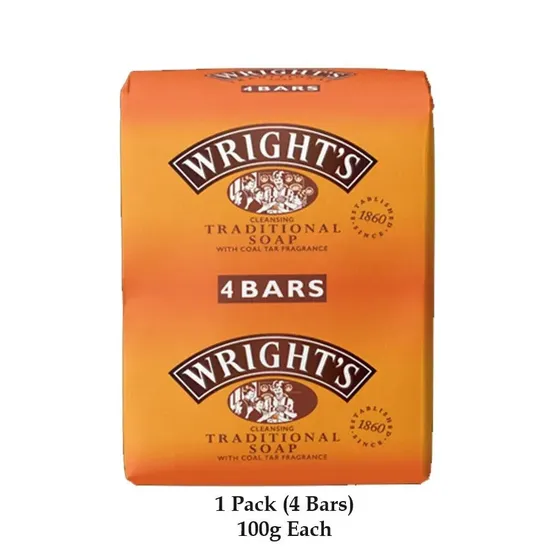 Simple Wrights Coal Tar Soap Bar Traditional Antiseptic
