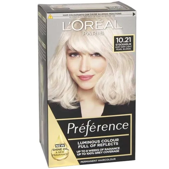L'oreal Paris Preference Infinia Permanent Colour 10.21 Stockholm