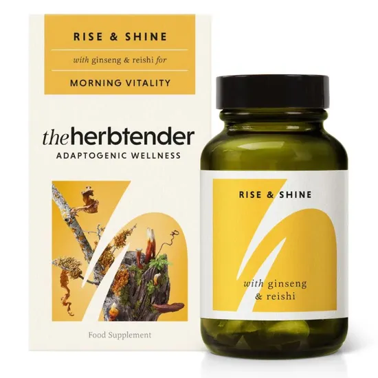 The Herbtender Rise & Shine with Ginseng & Reishi 60 Capsules - 2 Pack - Image 6