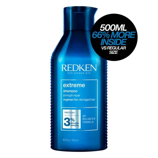 Redken Extreme Shampoo - 500Ml | Reduces Breakage And Enhances Shine | Protein-Enriched | Cleanses & Fortifies Hair - Image 2