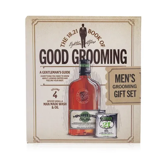 18.21 Man Made Book Of Good Grooming Gift Set Volume 4: Spiced Vanilla