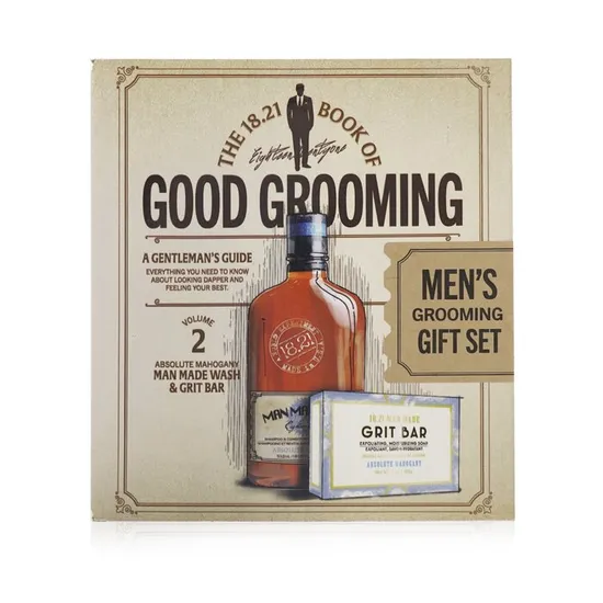18.21 Man Made Book Of Good Grooming Gift Set Volume 2: Absolute Mahogany