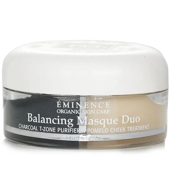 Eminence Balancing Masque Duo: Charcoal T-Zone Purifier & Pomelo Cheek Treatment For Combination Skin Types