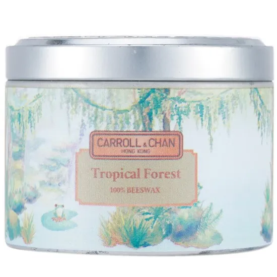 Carroll & Chan 100% Beeswax Tin Candle Tropical Forest