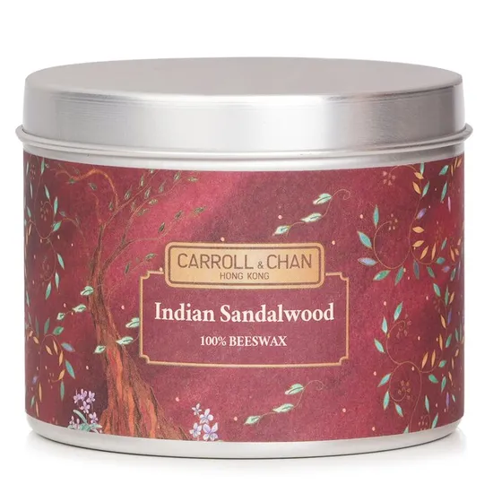 Carroll & Chan 100% Beeswax Tin Candle Indian Sandalwood