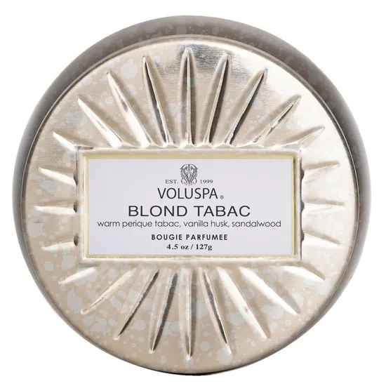 VOLUSPA Mini Tin Candle Blond Tabac