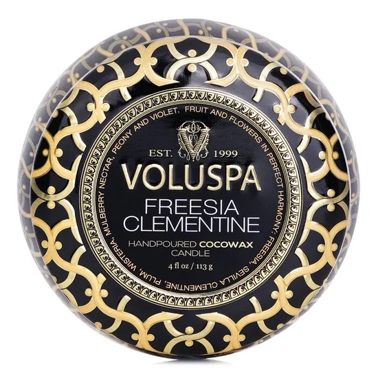 VOLUSPA Mini Tin Candle Freesia Clementine