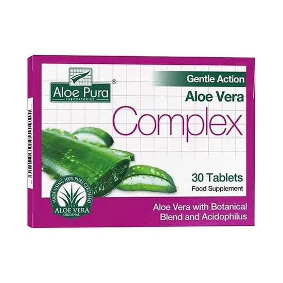 Aloe Pura Aloe Vera Gentle Action Complex Earlier Colon Cleanse Tablets