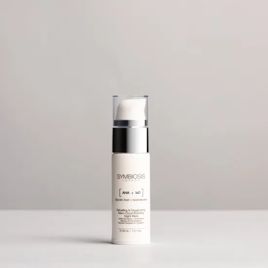 Symbiosis [Glycolic Acid + Isododecane ] Refuelling & Oxygenating Nano-cloud Bubbling Night Mask