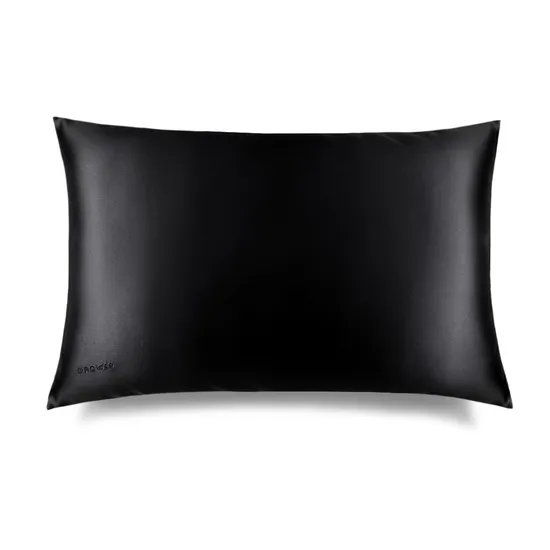 Drowsy Silk Pillowcase - 100% Pure Mulberry Silk - 22 Momme 6A High-Grade Fibers - Skin, Hair and Sleep Benefits - Envelope Opening - Queen/King Size (Black Jade) - Image 3