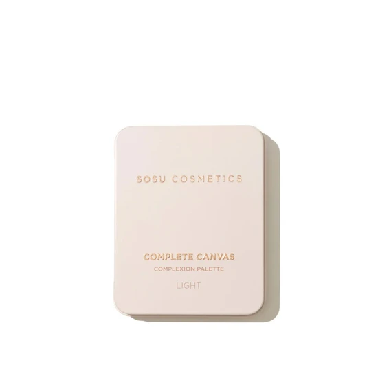 SOSU Cosmetics Complete Canvas Complexion Palette, 12 Ultra-Blendable Cream Shades, Light Complexion, Base Contour Blush Highlight - Image 3