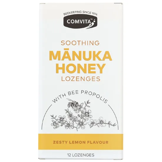 Comvita Propolis Lemon & Honey Lozenges 12 Lozenges