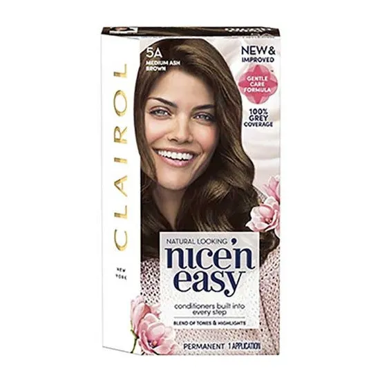 Clairol Nice'n Easy Creme Permanent Colour 5A-Medium Ash Brown - Image 4