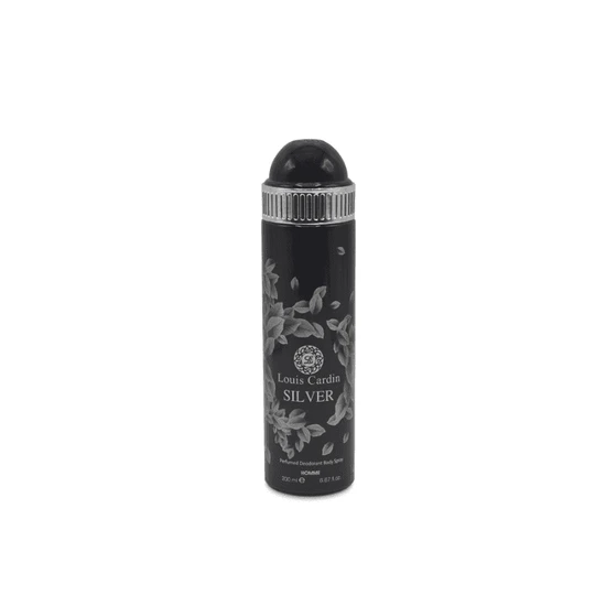 Louis Cardin Silver Deodorant Spray 200ml in Grey - Image 6