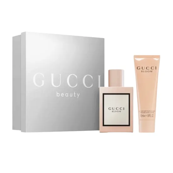 Gucci Bloom Eau De Parfum Women's Gift Set Spray 50ml With 50ml Body Lotion