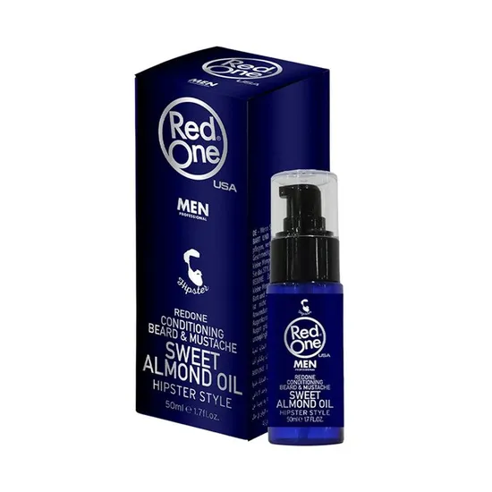Red One Hipster Style Sweet Almond Conditioning Beard & Moustache Oil