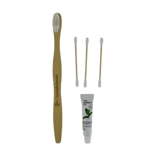 The Humble Co Bamboo Toothbrush & Toothpaste & Cotton Swaps