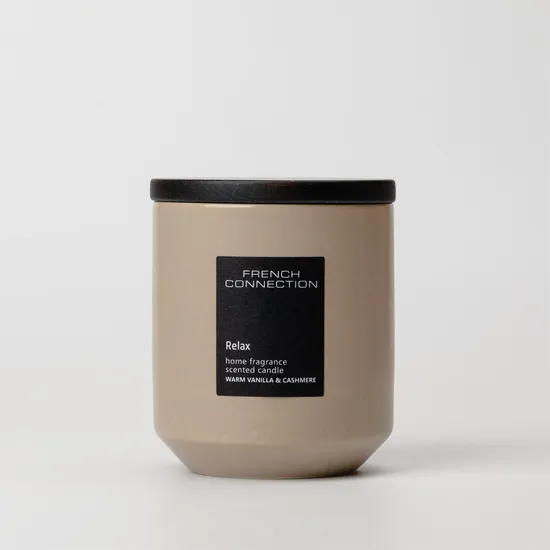 French Connection Stone Collection Warm Vanilla & Cashmere Candle