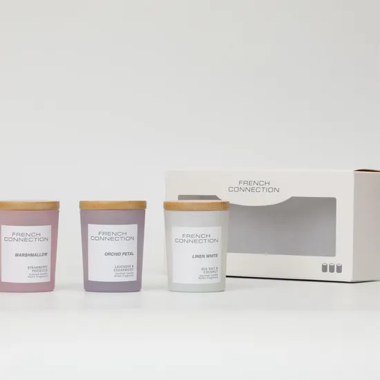 French Connection Pastel Collection Trio Of Candles Gift Set 3