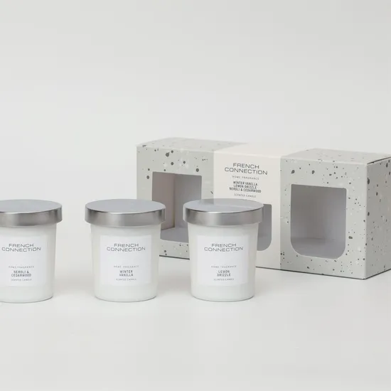 French Connection White Collection Trio Of Candles Gift Set