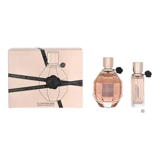 VIKTOR&ROLF Flowerbomb Eau De Parfum Women's Gift Set Spray 100ml With 20ml Eau De Parfum