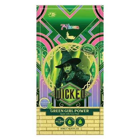 7th Heaven Wicked Elphaba Green Girl Power Apple Jelly Mask