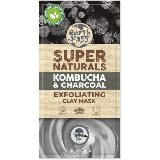 Earth Kiss Super Naturals Exfoliating Kombucha & Charcoal Clay Mask