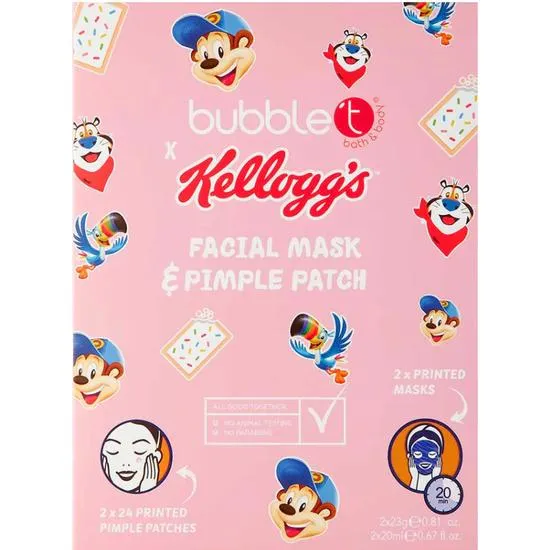 Bubble T Kellogg's Facial Mask & Pimple Patches