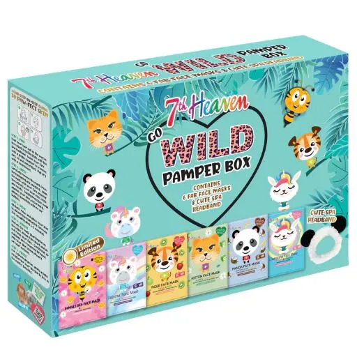 7th Heaven Go Wild Pamper Box Skin Care Gift Set