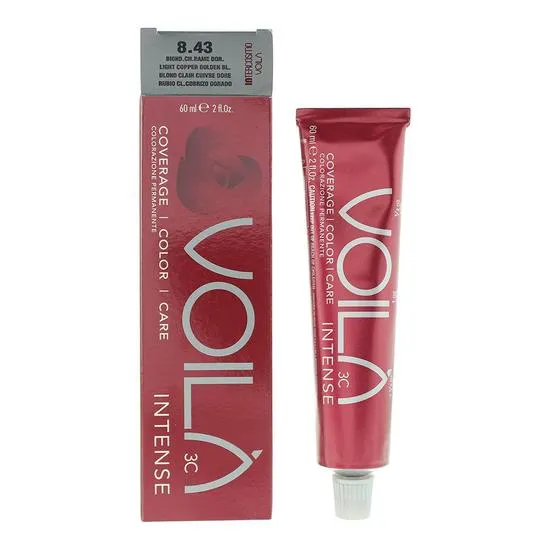 Intercosmo Voila 3C Hair Colour 60ml - 8.43 Light Copper Golden Blonde - Image 3