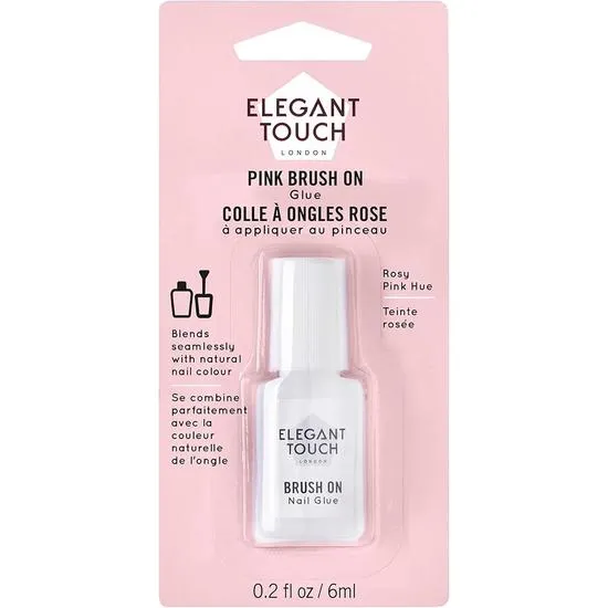 Elegant Touch Brush On Nail Glue Pink