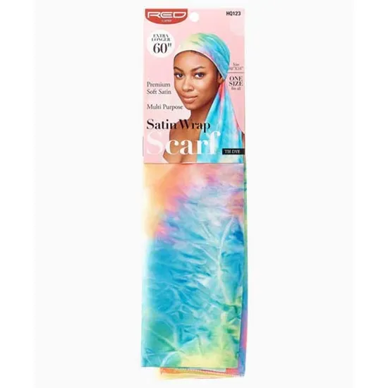 Kiss Satin Wrap Multi Purpose Scarf Tie Dye HQ123